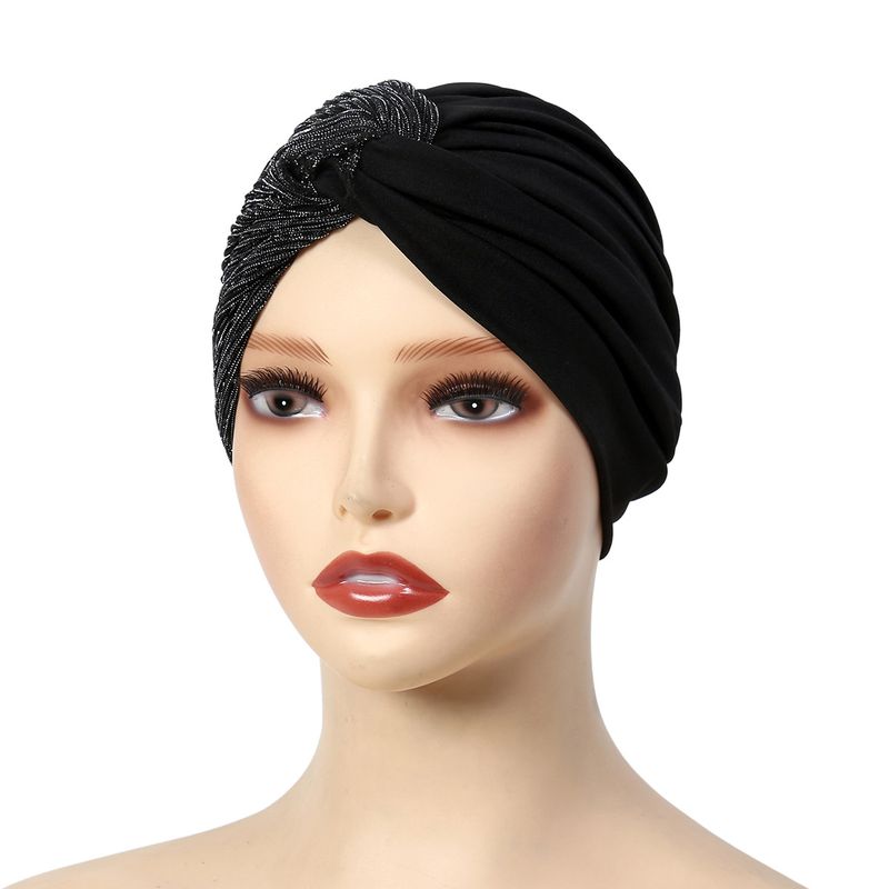 Nuovo foulard di base multicolore, cappello musulmano pullover, fascia per capelli in seta intrecciata scorrevole_voghion.com