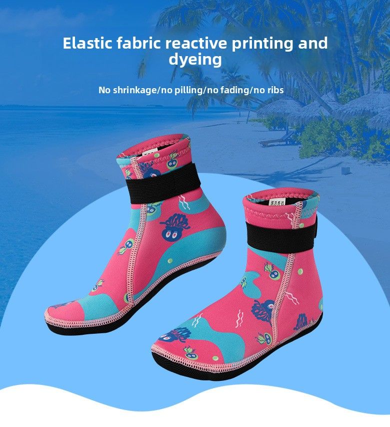 Calzini lunghi tubolari antiscivolo caldi da spiaggia per bambini da 3 mm, adatti per nuoto invernale, immersioni e snorkeling_voghion.com