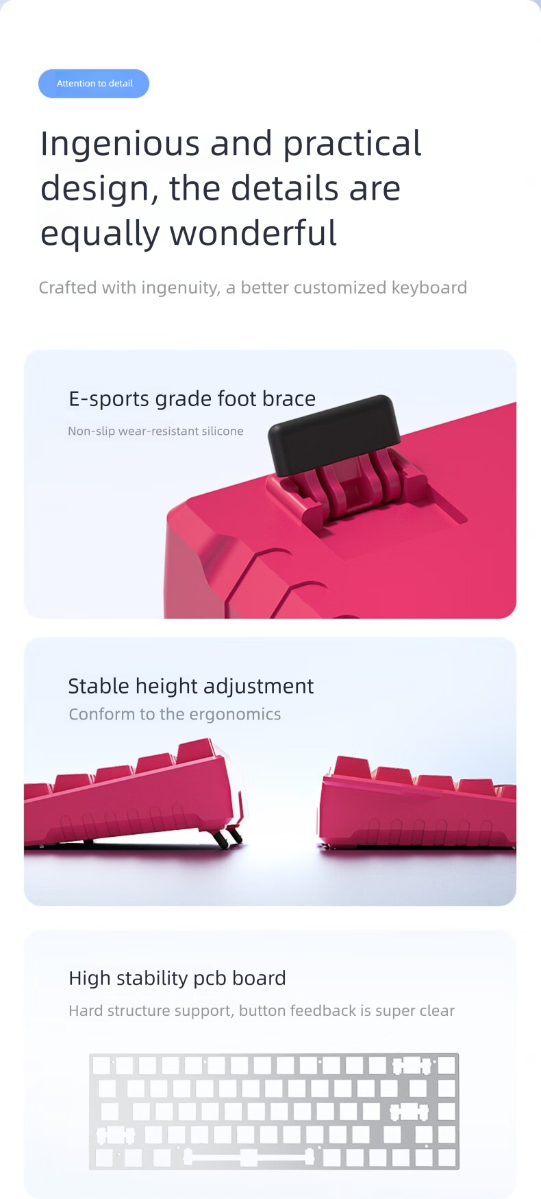 FV K68 Three-Mode Connection Axis 68-Key Universal Mechanical RGB Gaming Keyboard_voghion.com