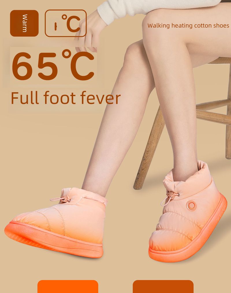 Fußwärmer Heizschuhe Aufladen Heizen Warme Baumwollschuhe Home Office Fußwärmer Abnehmbare und waschbare elektrische Heizbaumwollschuhe Männer und Frauen_voghion.com