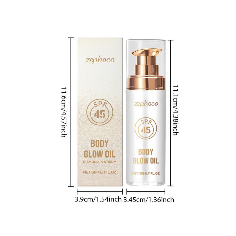 ZEPHOCO Platinum Protective Shimmer Body Oil Coconut Scent Summer Skin Protection Refreshing Moisturizer_voghion.com