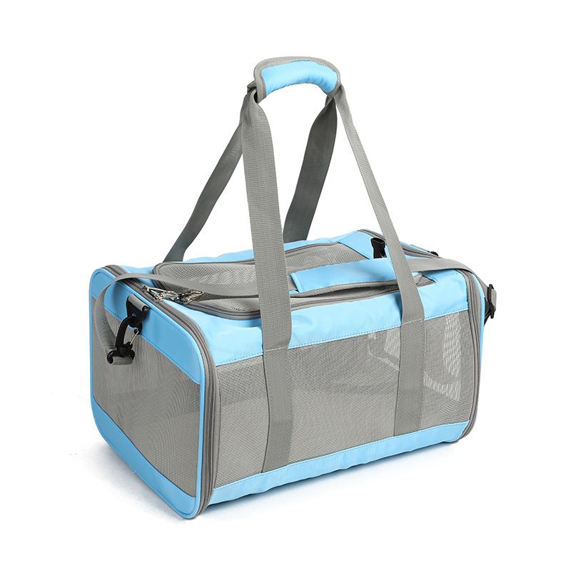 Foldable Breathable Lightweight Cat Travel Handbag Car Carrier Airline Pet Bag_voghion.com