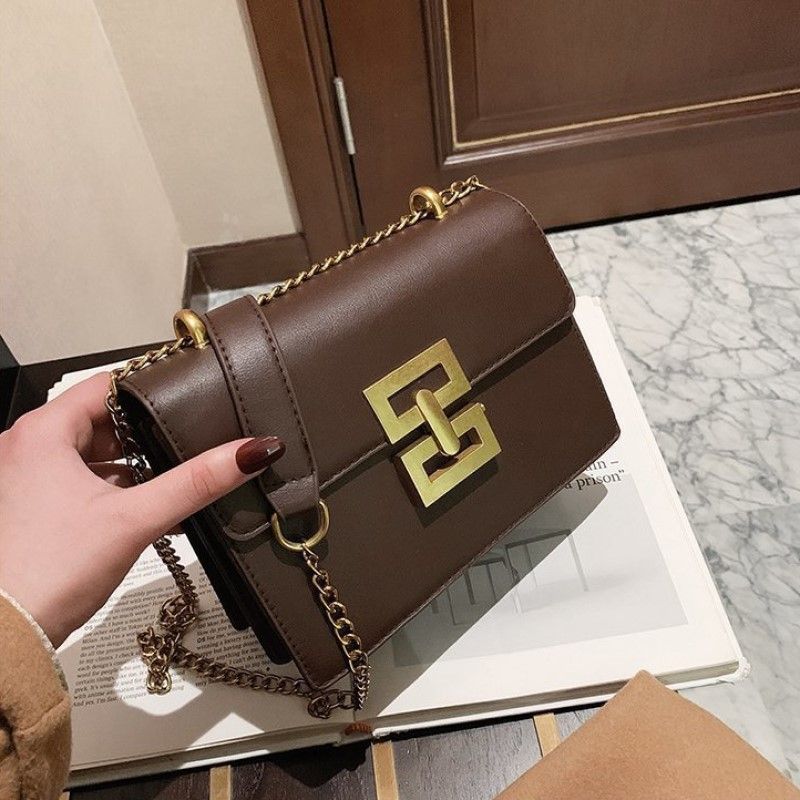 Borsa a tracolla a tracolla con tracolla a catena alla moda Senior Sense in pelle da donna_voghion.com