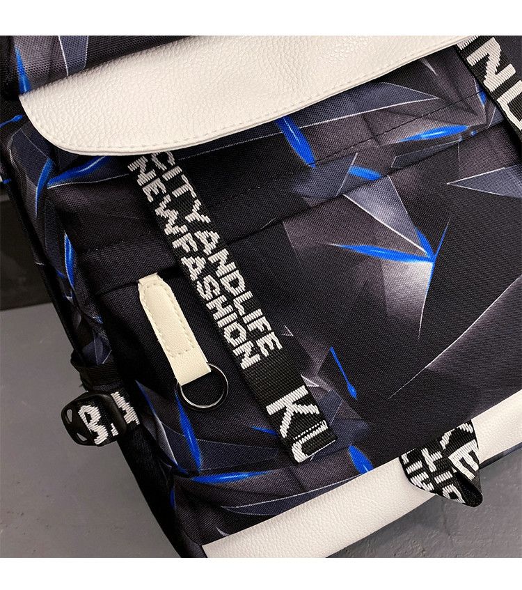 2024 New Korean Edition Boys' Travel Ba Personalized Trend Large Capacity Heat Transfer Printing Casual Student_voghion.com