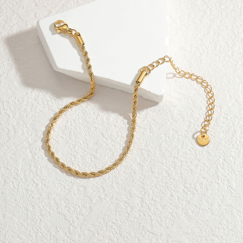 Dongguan Titanstahlschmuck Einfache Vielseitige Persönlichkeit High-End-Armbandset Bare Chain Nicht verblassende Frauen_voghion.com