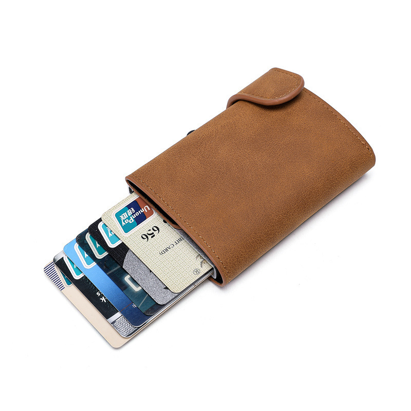 Brand High Quality Aluminum Alloy Card Case Wallet, Credit Card Bag Side Push_voghion.com