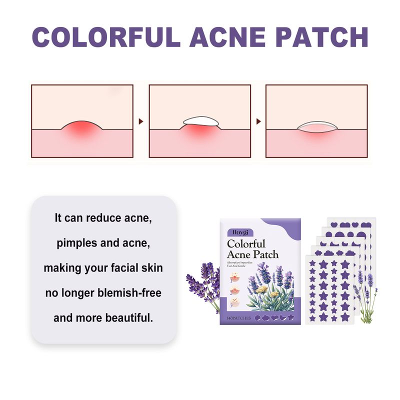Hoygi Colorful Acne Patch, Repair Acne Closing Mild Non-Irritating Smooth Skin Acne Patch_voghion.com