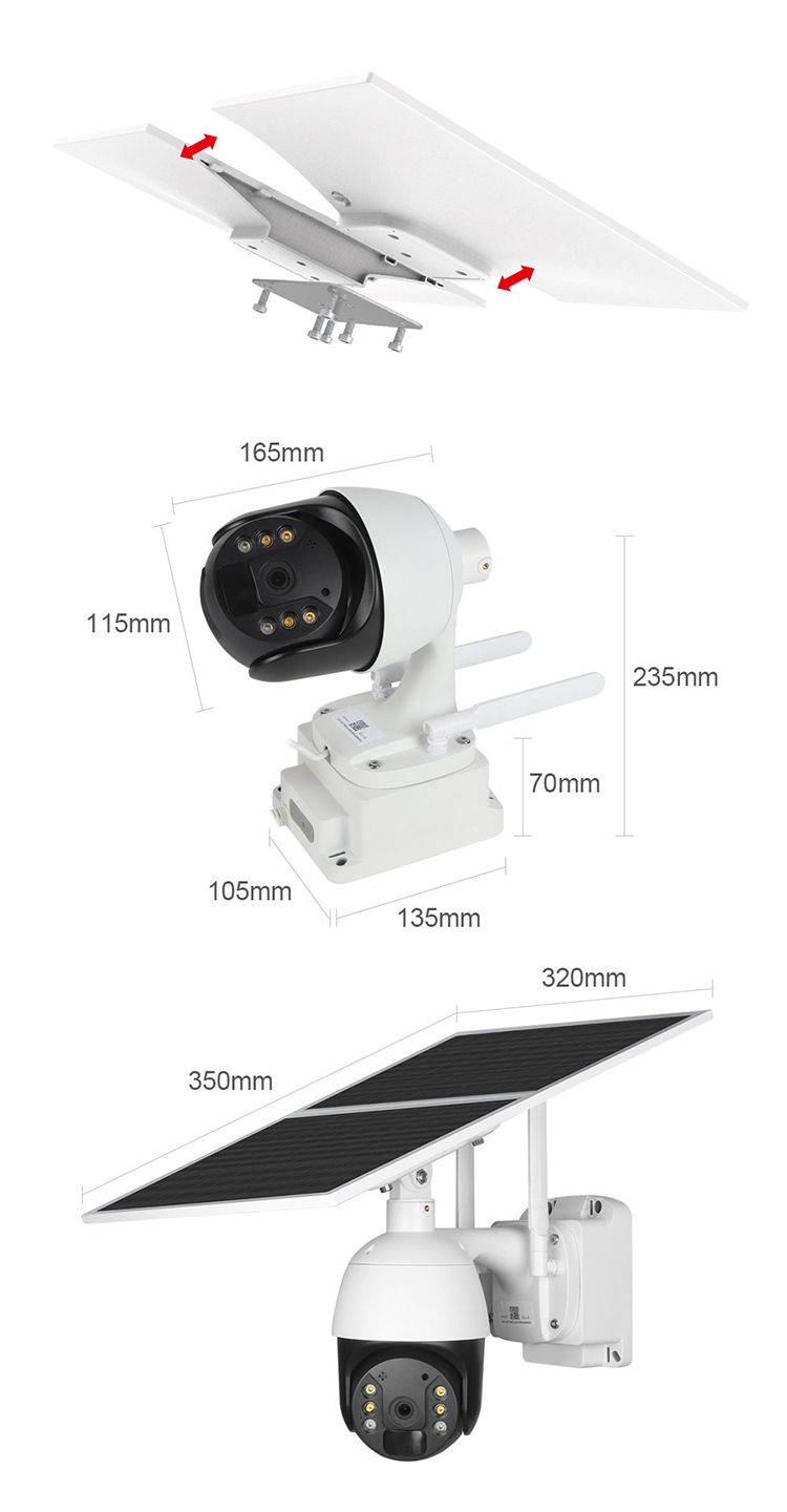 2MP/4MP Solar Security Camera With WiFi/4G, Night Vision, 24/7 Recording, IP66 Waterproof, Remote Monitoring For Outdoor Use_voghion.com