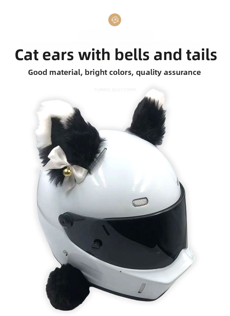 Spersonalizowane luksusowe ozdoby na kask gwiazdy internetu, modyfikacja uszu, motocykl, pojazd elektryczny, skuter, narty_voghion.com