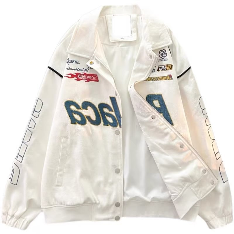 Männerkleeder High Street gestickte Label Racing Kleeder Männer a Fraen Cool Ins Casual locker Fluchjackete_voghion.com