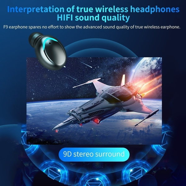 F9-5C Wireless Bluetooth Headphones Tws Earphones Digital Display Heaset Large Capacity Charging Case Waterproof Earbuds_voghion.com