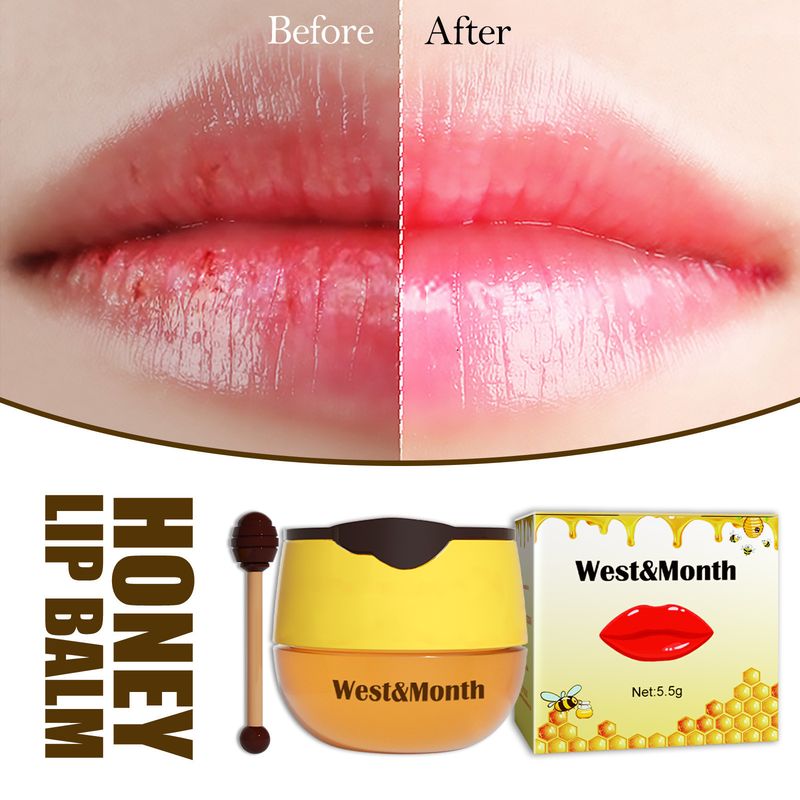 West&Month Honey Lip Balm Moisturizing, Moisturizing, Lightening Lip Lines, Moisturizing, Non-Greasy And Easy To Absorb Lip Mask_voghion.com