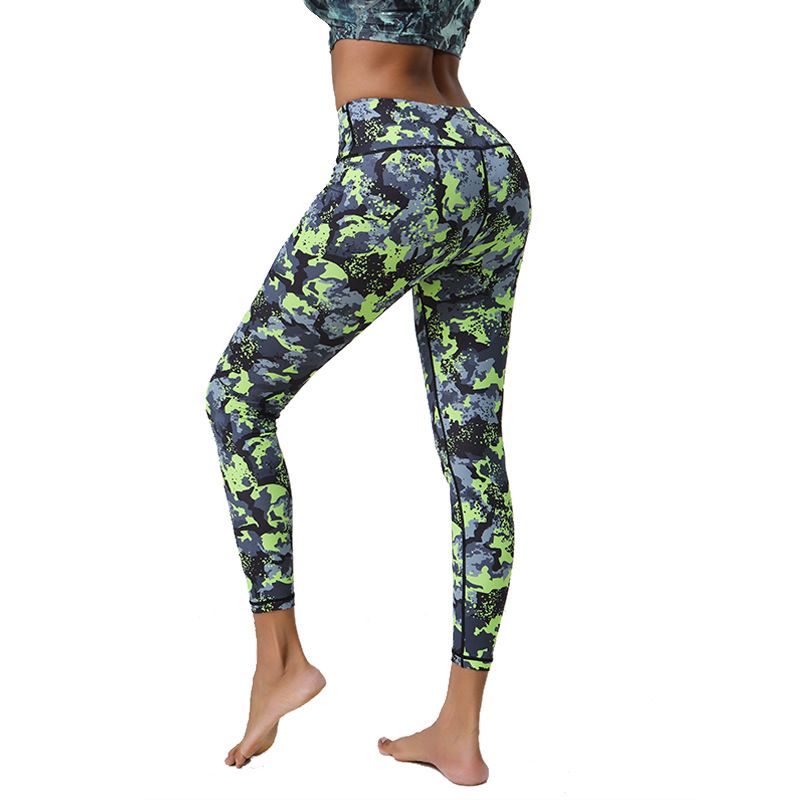 Neue Neun-Punkt-Leggings für Damen mit hoher Elastizität und Aufdruck, Outdoor-Sport-Fitness-Yogahosen aus den USA_voghion.com