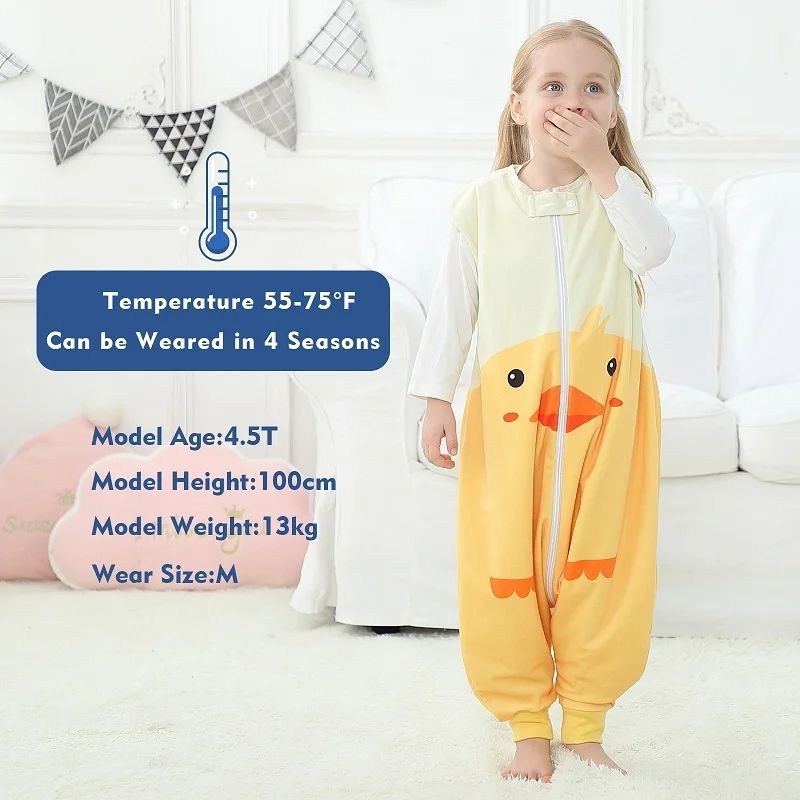XUANMU Cartoon Sleeveless Baby Sleeping Bag Sack Winter Thick Wearable Blanket Sleepers Sleepwear Pamas For Girls Boys XF0015_voghion.com