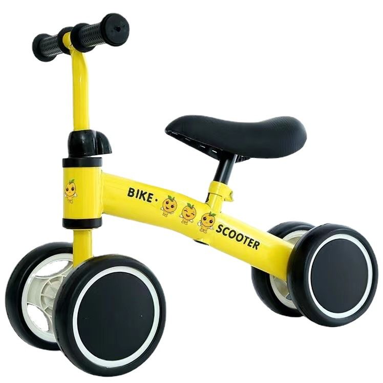Çocuk Dört Tekerlekli Denge Bisikleti Pedalsız Bebek Scooter Çocuk Scooter 1-2-3 Yaş Bisikleti İki Çift Tekerlek_voghion.com
