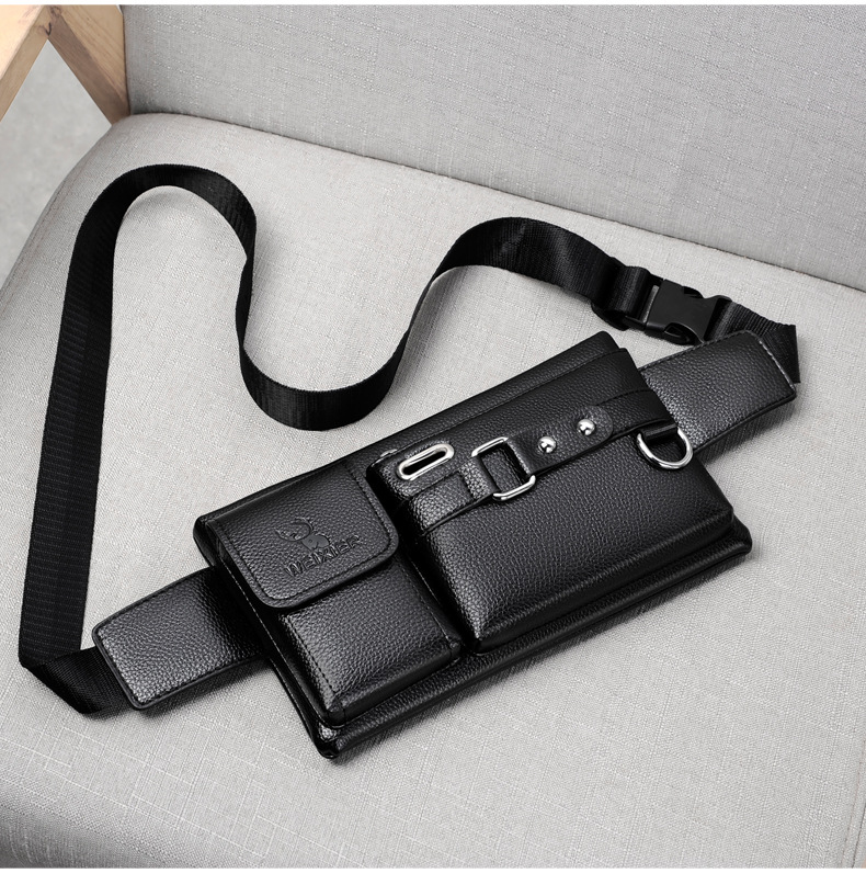 Borsa a tracolla Marsupio sportivo Marsupio multifunzionale per esterni Borsa per cellulare Borsa a tracolla in PU Marsupio da equitazione Uomo_voghion.com