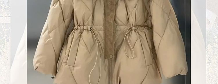 Fashionable Large Fur Collar Stand Up Collar, Waist Up, Slimming Down, Down For Women's 2023 Winter Wear, New Diamond_voghion.com