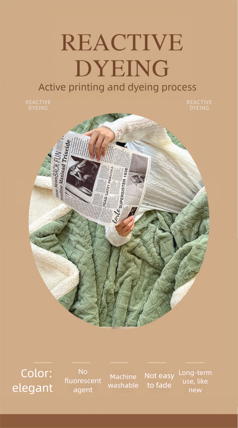 Coperta per divano da ufficio in stile nordico, spessa, leggera e di lusso, in lana di agnello a doppio strato_voghion.com