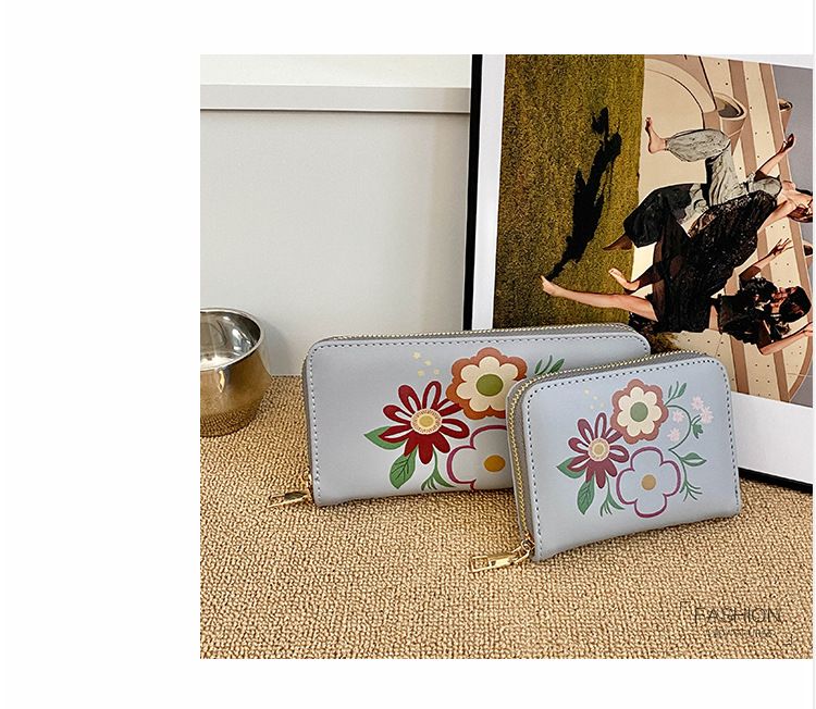 Women’s Bags New Spray Painted Long And Short Card Holder Wallet Wallet Multi Function Coin Purse Female Large Capacity Wallet_voghion.com