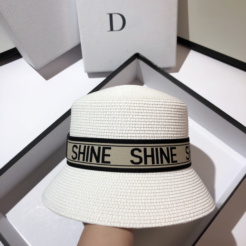 SHINE Cappello da sole estivo grande con protezione solare Skew Eaves Paglia da donna per esterni e per uscire, con protezione solare e secchio per l'acqua_voghion.com