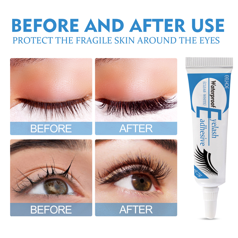 Pestañas postizas El hermoso pegamento es versátil para los ojos y forma un ojo falso autoadhesivo ligero y delgado._voghion.com