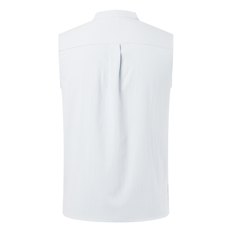 Vêtements pour hommes printemps et été, nouvelle chemise sans manches semi-ouverte pour hommes, gilet décontracté d'extérieur pour hommes_voghion.com