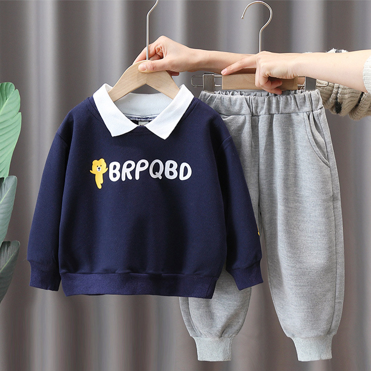 kids'clothing Children's POLO shirt and trousers fashion two-piece suit_voghion.com