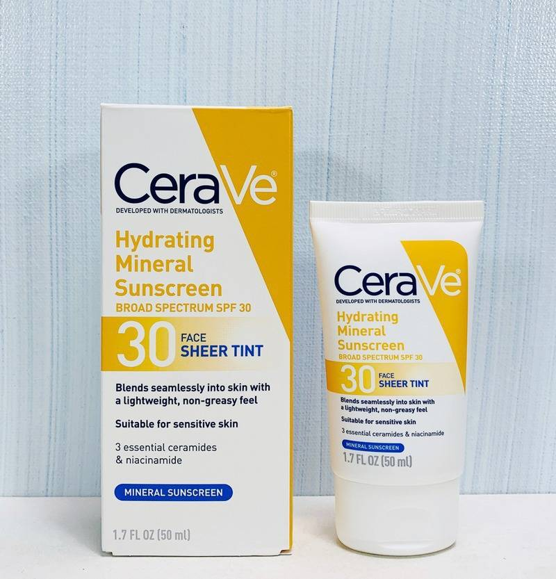 Sunblock UV-bescherming Getinte hydraterende minerale zonnebrandcrème SPF30_voghion.com