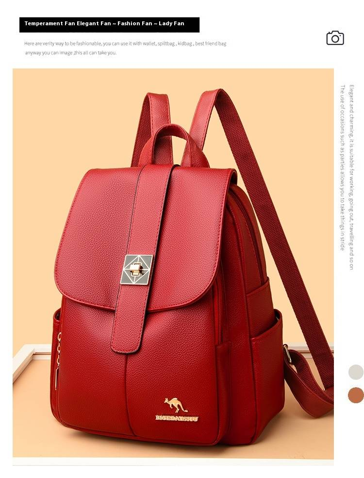 Borsa a marsupio 2024 Zaino in tinta unita alla moda semplice e versatile di nuova moda_voghion.com