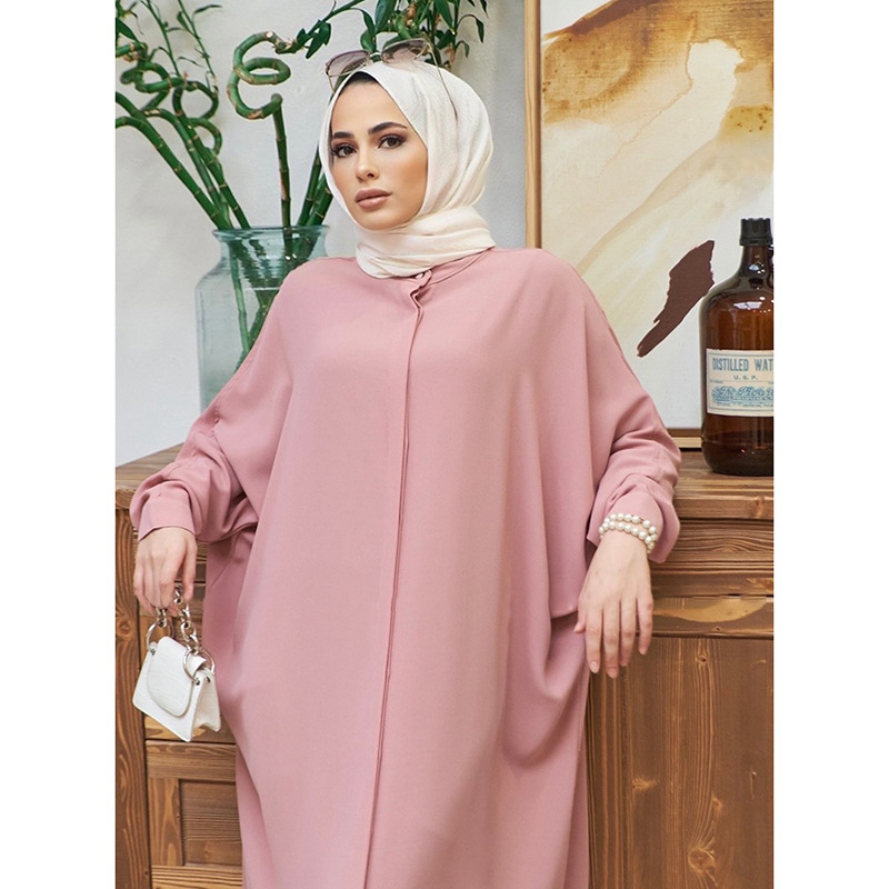 Damkläder Muslimskt mode fladdermus ärm lång stil_voghion.com