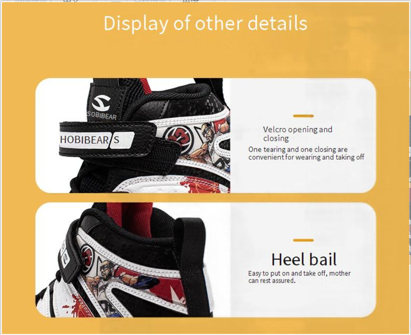 Kids' shoes leather boys basketball shoes spring and autumn children's rotating button single shoes campus sports shoes_voghion.com