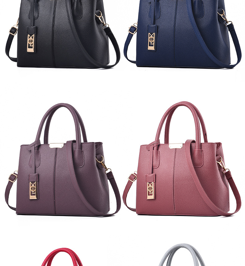 Women's Handbag Bag Women's Single Shoulder Diagonal Iron Pendant Decorative Large Capacity Portable Mother Bag_voghion.com