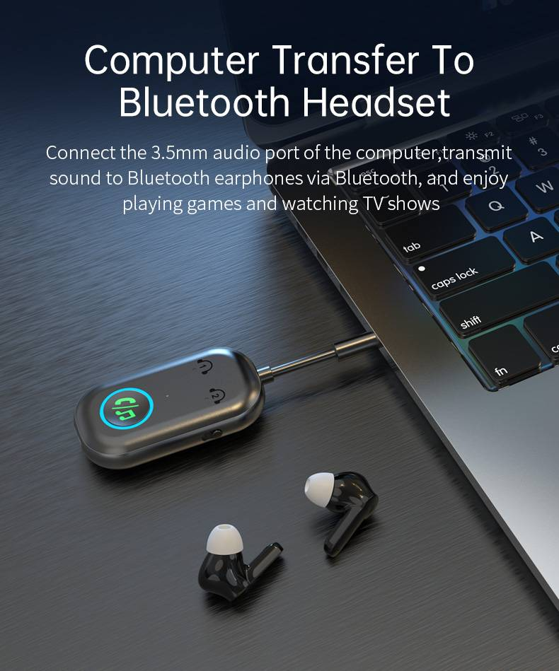 Adattatore ricevitore musicale Bluetooth wireless - Kit per auto con microfono, batteria a lunga durata, ricarica rapida, modalità RX, qualità audio senza perdite_voghion.com