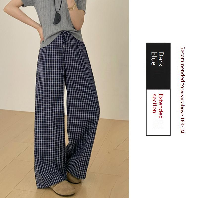 Lazy Style High Waist Wide Leg Pants Damen Sommer - Fließende Loungehose mit geradem Bein und elastischer Taille, lässige Palazzo-Hose_voghion.com