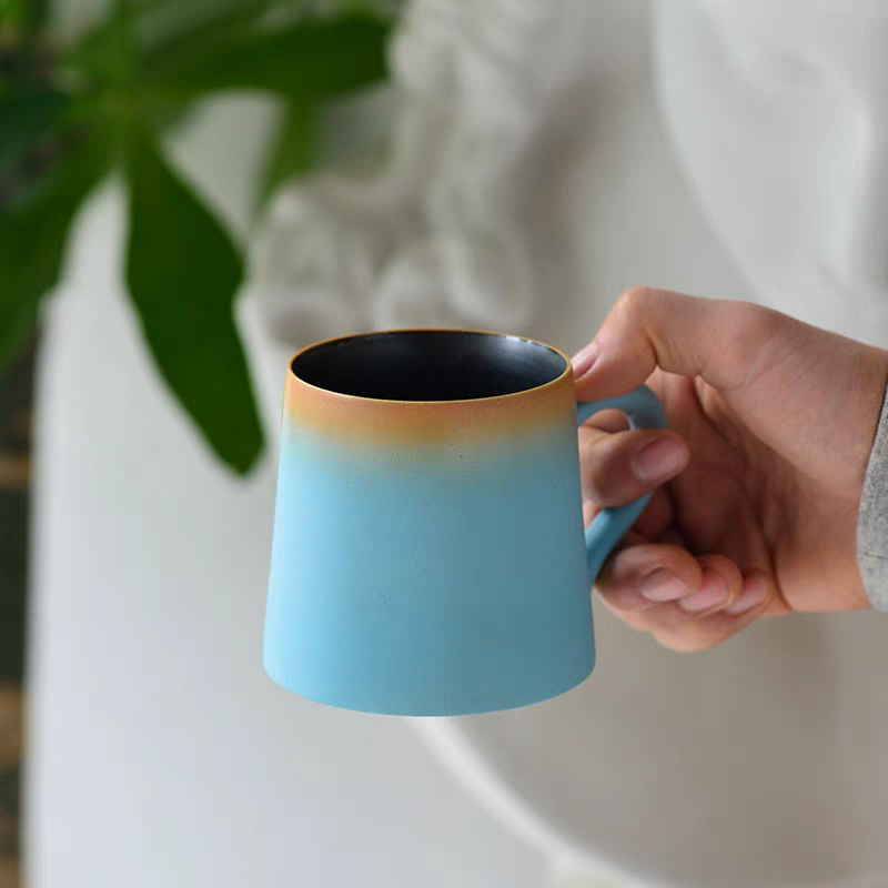 Coffret cadeau de tasses à café en céramique haut de gamme – Tasses à thé créatives et exquises, idéales pour le lait et le latte, idéales pour la maison_voghion.com