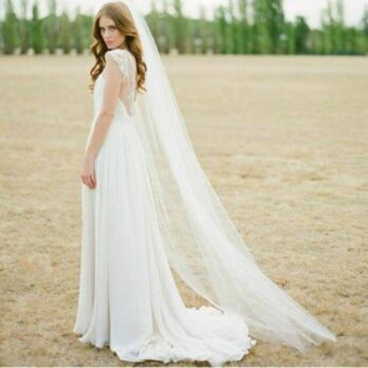 Elegant Wedding Veil With Comb - Single/Double/Triple Layer, 2m/3m/5m Length, Soft Tulle For Brides_voghion.com