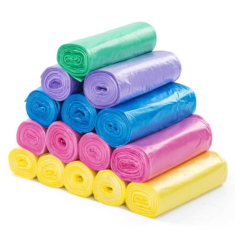 Sacchetti per la spazzatura resistenti – Confezione da 66, 5 colori assortiti, sacchetti per rifiuti da cucina in PE per la casa (colori casuali, 5 rotoli)_voghion.com