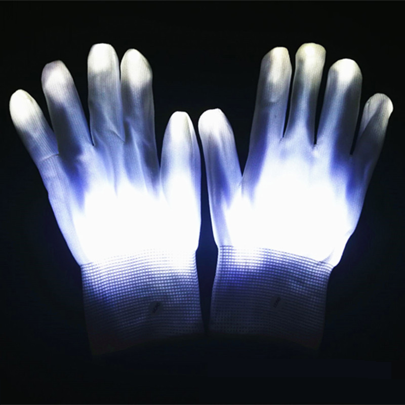 Luminous Toys Children's LED Glowing Gloves / Christmas Halloween Glowing Warm Gloves_voghion.com