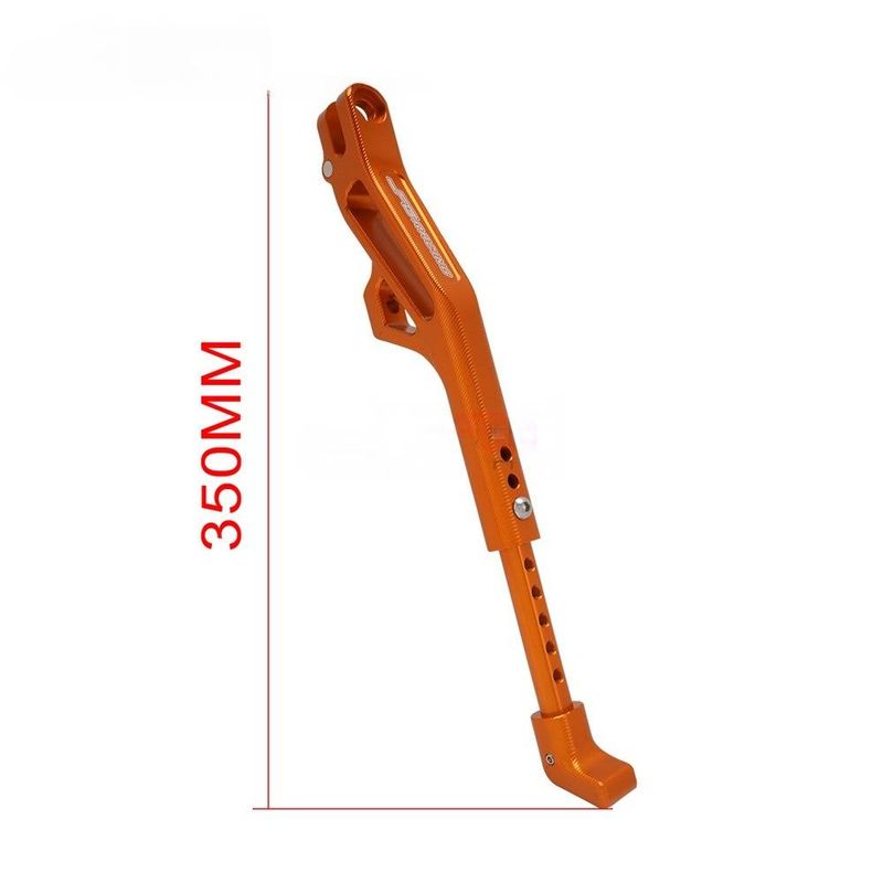 Motosiklet Yan Standı CNC Alüminyum Alaşımlı Ayaklık Off-Road Motosiklet Aksesuarları İçin Evrensel Uyumlu (Siyah/Turuncu)_voghion.com