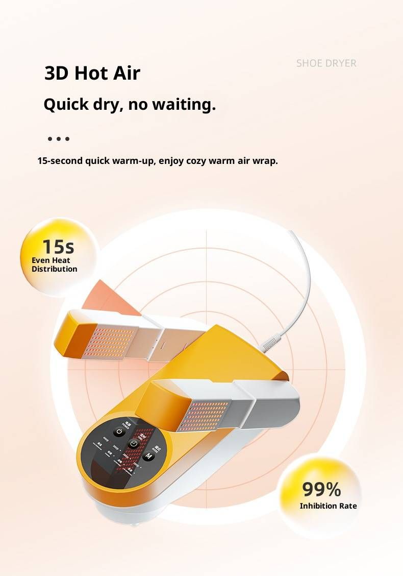 Foldable Shoe Dryer With UV Sterilization - Fast Drying, Odor Removal, Compact & Portable For Home Use_voghion.com