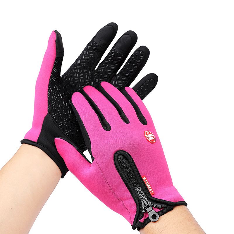 Outdoor Cycling Winter Warm Gloves, Touch Screen Gloves, Fleece Skiing Waterproof Motorcycle Riding Sports Gloves_voghion.com