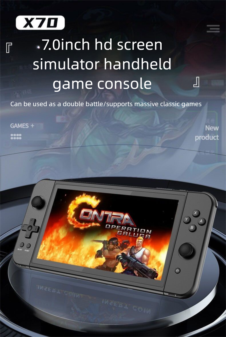 Overlord Kid PSP 7 Zoll großer Bildschirm HD Dual Player Neue Handheld-Spielekonsole für Kinder Geschenk für Jungen_voghion.com