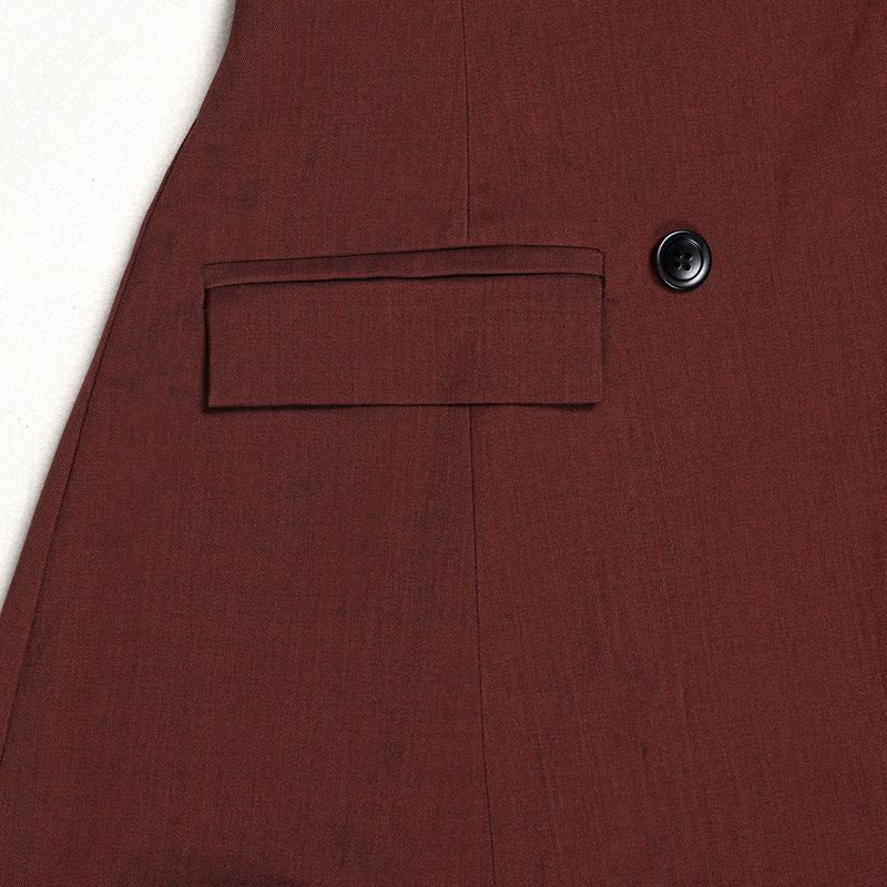 Elegantes Büroanzug-Set für Damen – Slim-Fit-Blazer und Hose mit hoher Taille für den beruflichen Weg zur Arbeit (Marineblau, Weinrot, Blaugrün)_voghion.com