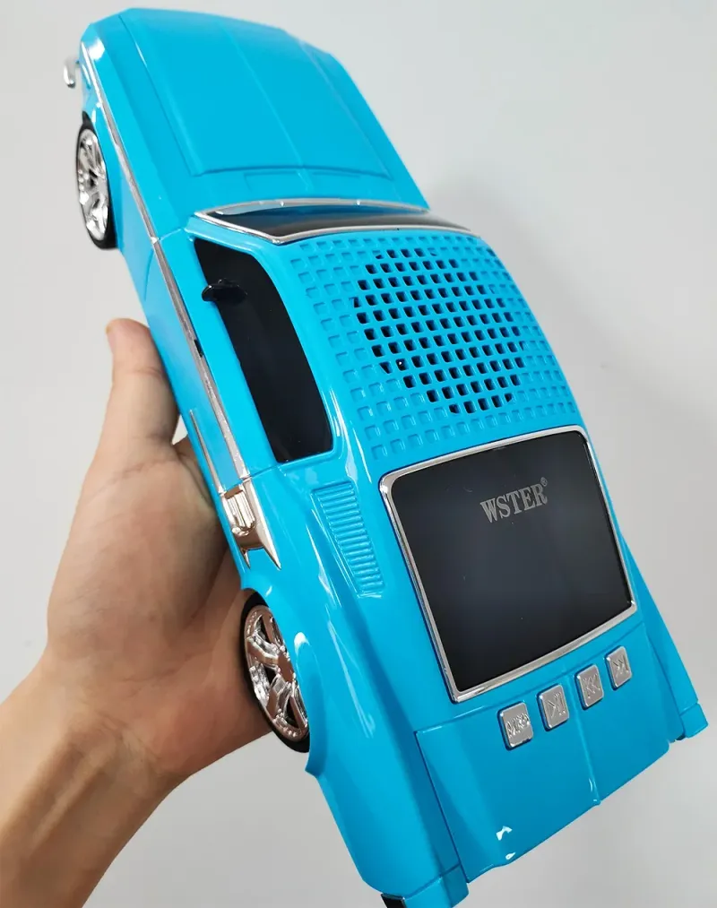 Tragbarer Lautsprecher in Ford-Autoform, kabellose Bluetooth-Musik-Boombox für PC mit FM-Radio, Freisprechfunktion, Subwoofer, Caixa_voghion.com