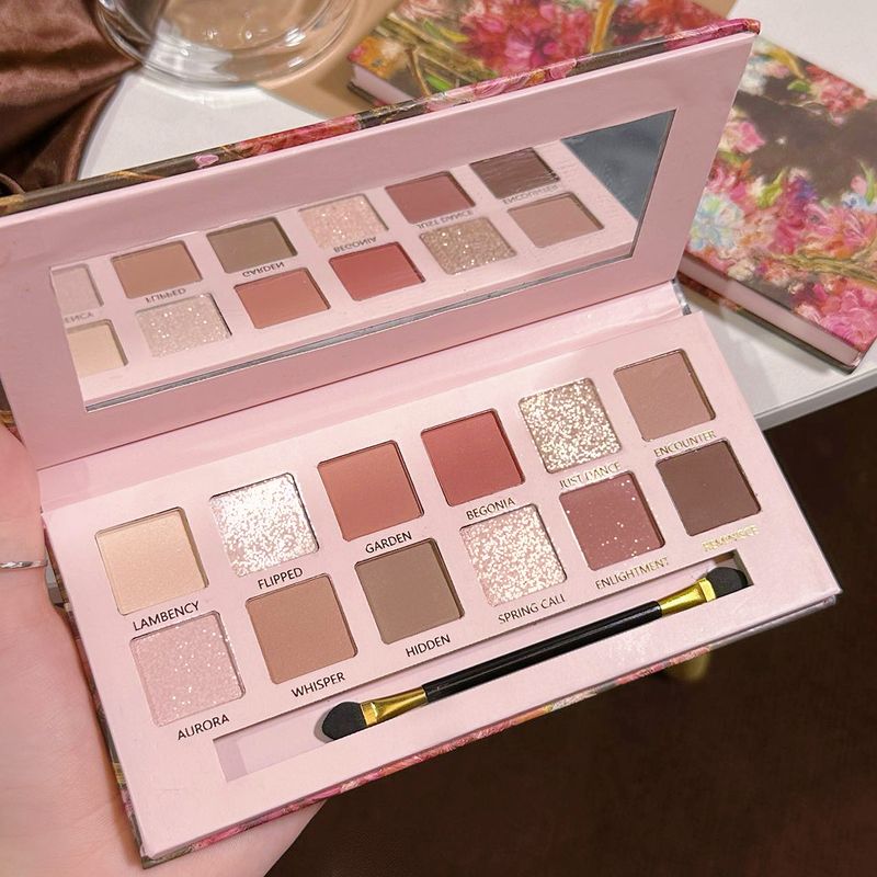 Nova oljna slika Begonia v prahu, rjava mat biserno bleščeča zemeljska barva, očesna ploščica z nizko nasičenostjo_voghion.com