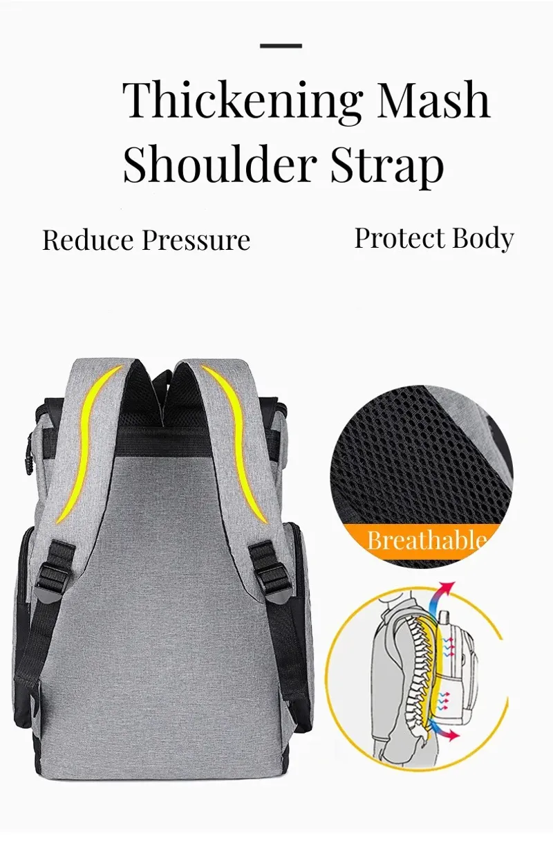 Mode für Männer Einfaches Design Laptop-Rucksack Hochwertiges Nylonmaterial Computertasche_voghion.com