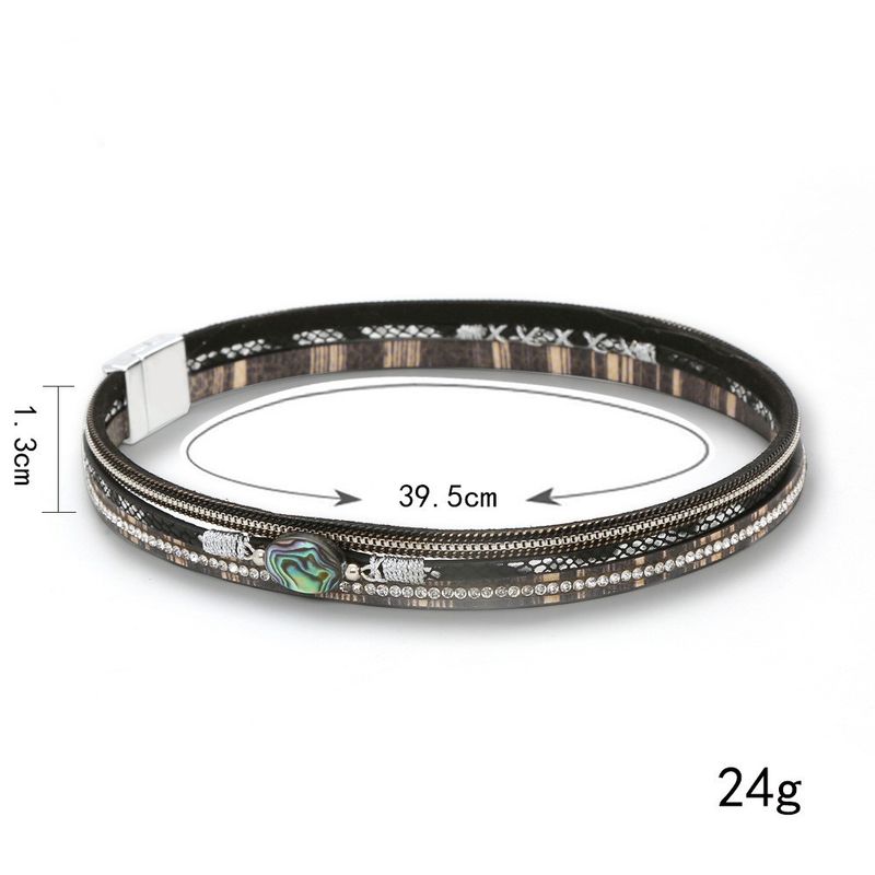 Best-selling Geometric Women's Creative Handmade Bracelet Abalone Shell Magnetic Clasp Personalized Jewelry_voghion.com