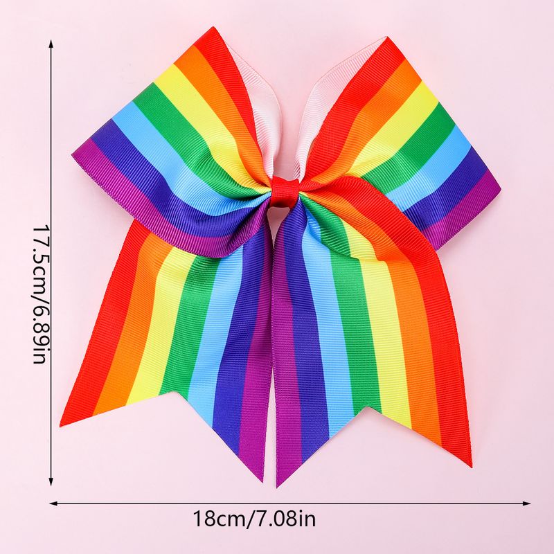 Najlepiej sprzedające się w Europie i Ameryce spinki do włosów dla dzieci w kształcie kokardy z tęczowym prążkiem. Urocze akcesoria do włosów dla dziewczynek._voghion.com