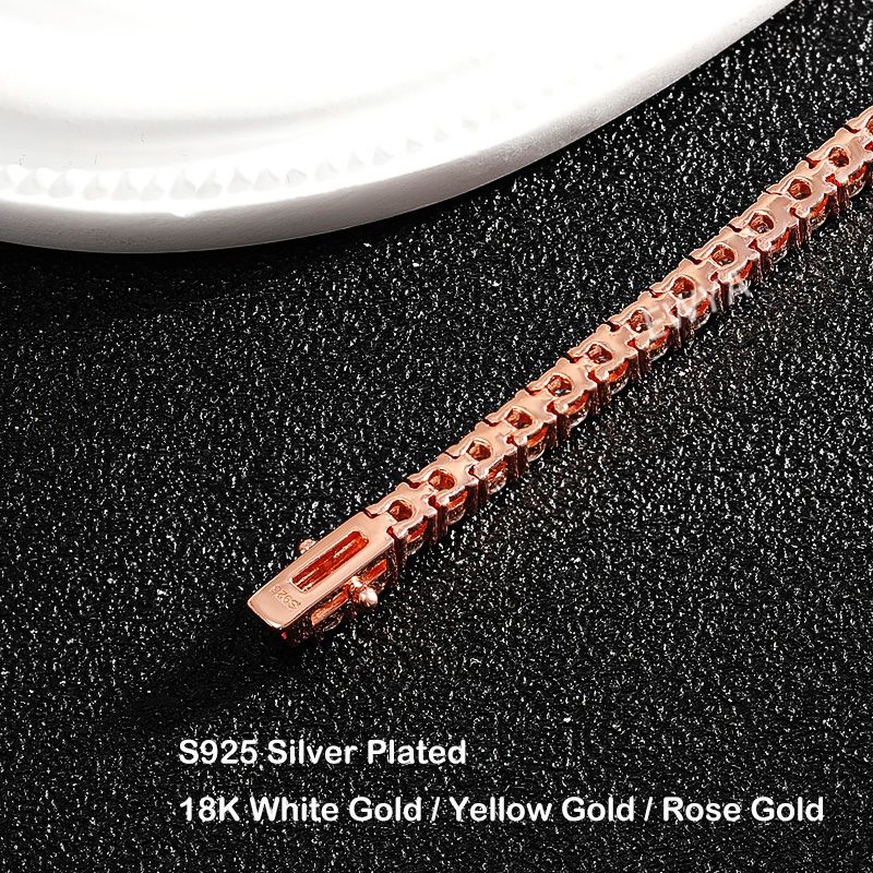 Echtes 2,5/3/4/5/6,5 MM Voll-Moissanit-Tennisarmband für Damen und Herren, S925 versilbert, 18 K Gelbgold, Diamantarmbänder_voghion.com