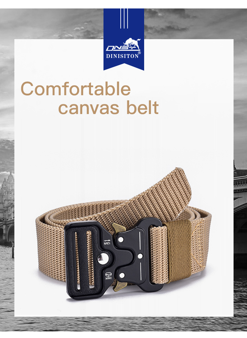 Men's Belts Men's Tactical Belt Cobra Functional Outdoor Nylon Buckle Belt Alloy Buckle Men's Canvas Overalls Belt_voghion.com